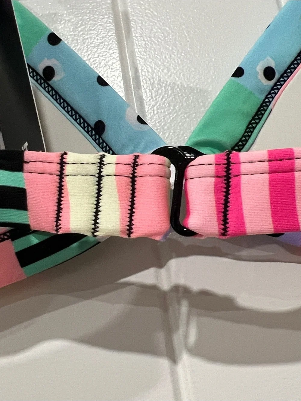ONEONE Geometric Pink & Mint Triangle Bikini Set size Large